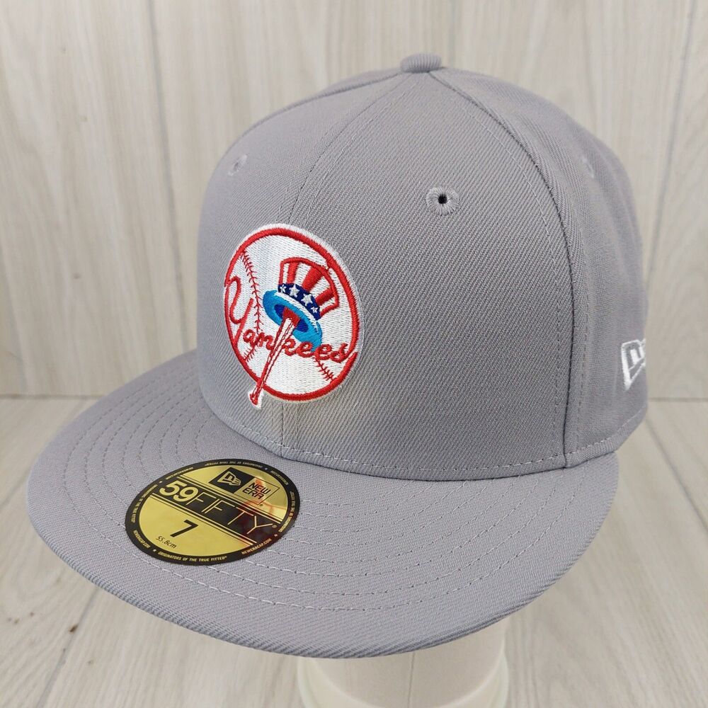 New‎ York Yankees Hat Cap Size 7 New Era 59Fifty Gray Cooperstown Collection MLB - Picture 5 of 10